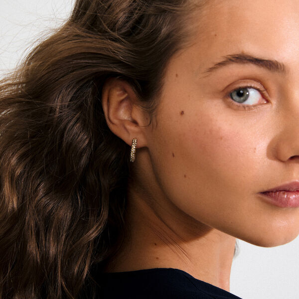 TATUM hoops Medium, gold plated, Pilgrim