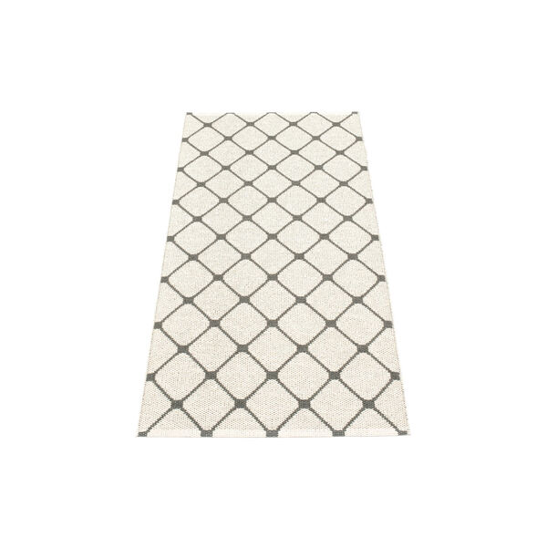 Rex Plastic Rug, charcoal/vanilla, Pappelina