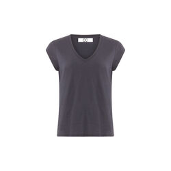 CC Heart Basic T-Shirt mit V-Ausschnitt, night sky blue, Coster Copenhagen