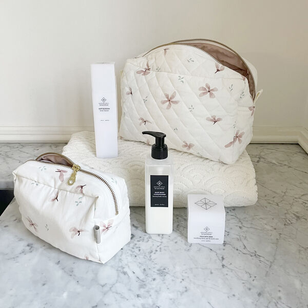 Kosmetiktasche, windflower creme, 2er-Pack, Cam Cam Copenhagen