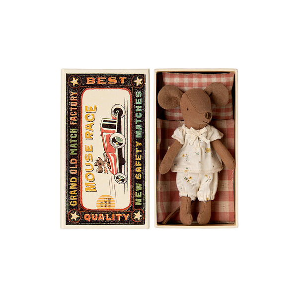 Gro&szlig;e Schwester-Maus in Streichholzschachtel, Maileg