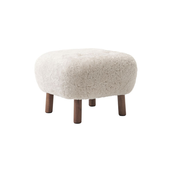 Little Petra VB1 Lounge Chair & Pouf ATD1, Moonlight/oiled walnut Little Petra VB1 Lounge Chair & Pouf ATD1, Moonlight/oiled walnut, &Tradition