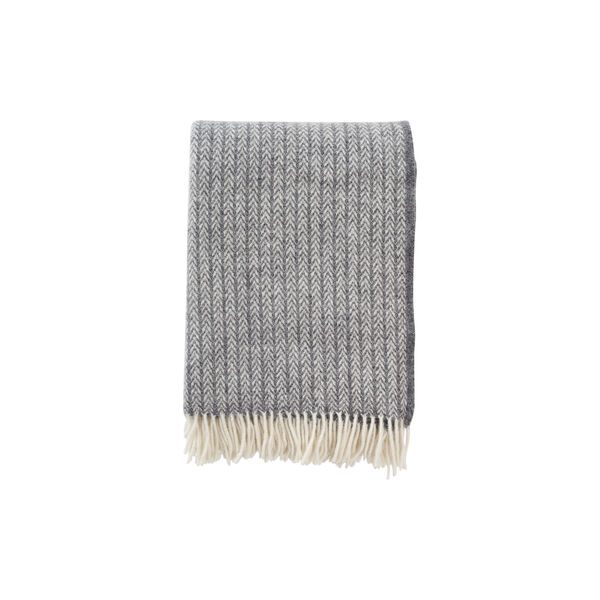 Otis RWS blanket, grey melange, Klippan Yllefabrik
