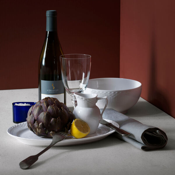 Weiße Halbspitze Sahnekanne, Royal Copenhagen