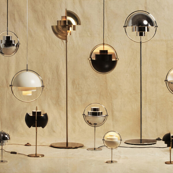 Multi-Lite Pendelleuchte, charcoal black/messing, GUBI