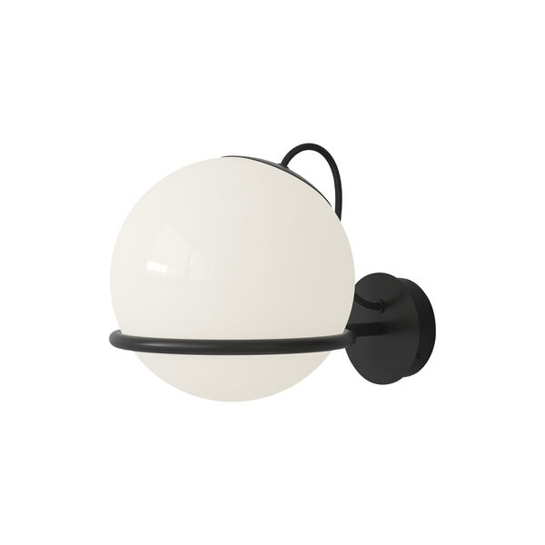 Model 237/1 Wall Lamp, opaline/black, Astep