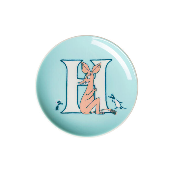 Alphabet mini plate H, Moomin Arabia
