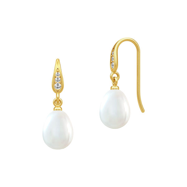 Ocean Ohrringe, gold/wei&szlig;, Julie Sandlau