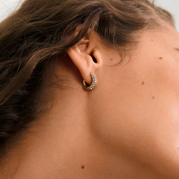 TATUM hoops Small, gold plated, Pilgrim