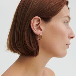 Stream Hoops, gold plated, Pernille Corydon Jewellery