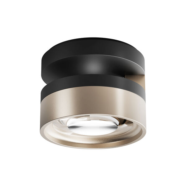 BLADE C1+ SLIM Ceiling Light, matt black/satin gold, LIGHT-POINT