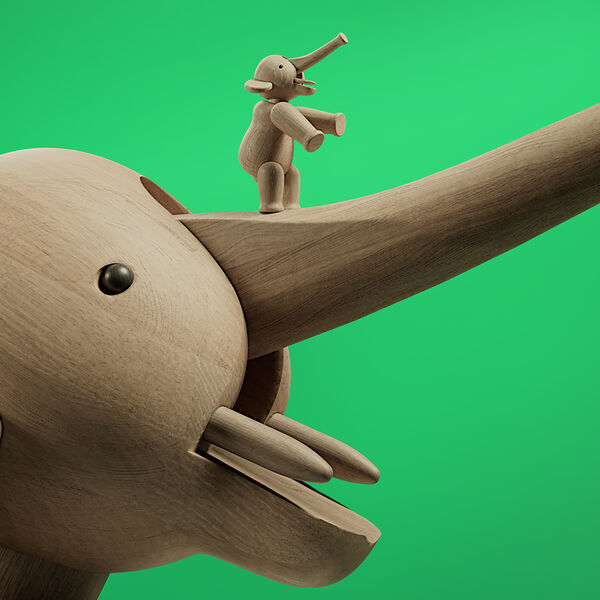 Liliput-Set in Eiche, 3 Stück., Kay Bojesen Denmark