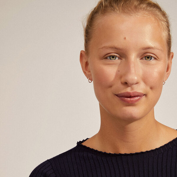 EANNA recycled small hoops, silver-plated, Pilgrim