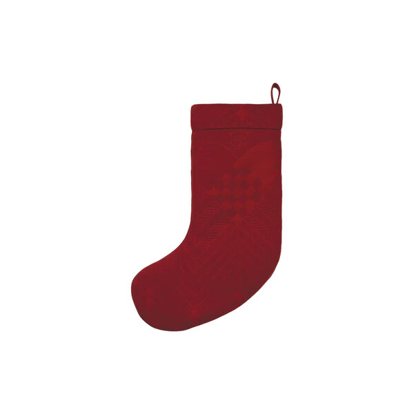 CHRISTMAS&nbsp;Stocking, deep red, Georg Jensen Damask