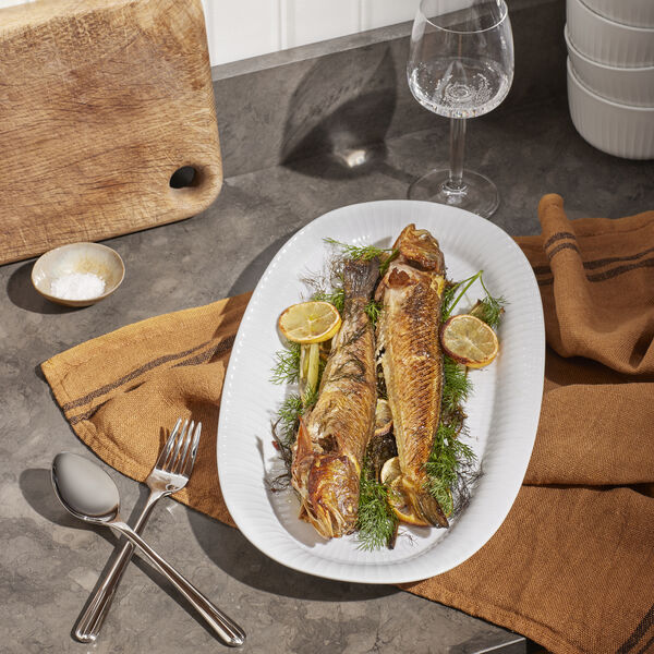 Hammersh&oslash;i ovale Servierplatte, K&auml;hler