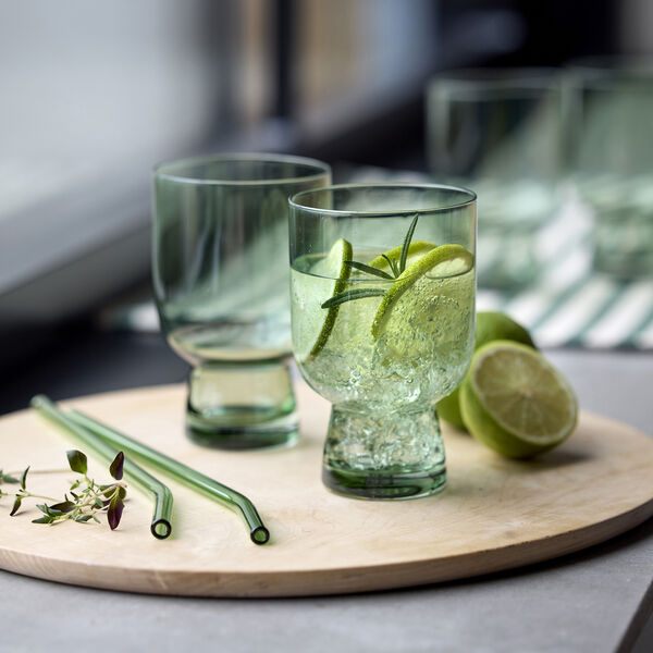 Sorrento water glass 4 pcs, green, Lyngby Glas