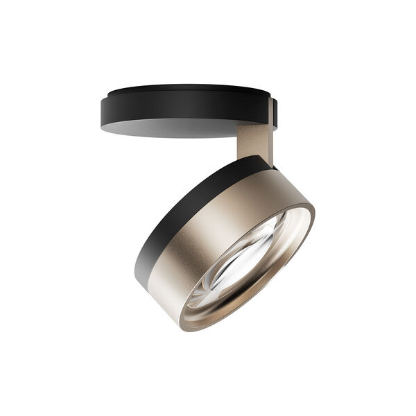 BLADE C1+ SLIM Ceiling Light, matt black/satin gold, LIGHT-POINT