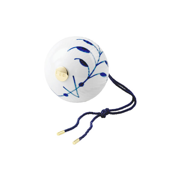 Blaue Mega-geriffelte Weihnachtskugel #1, Royal Copenhagen