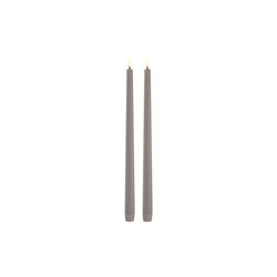 LED Slim Taper Candle 32 cm 2 pcs, sandstone, Uyuni Lighting