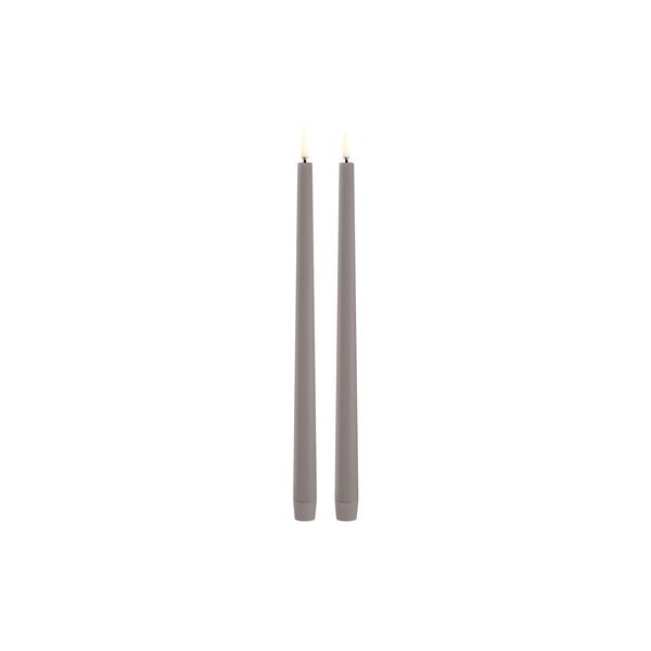 LED Slim Taper Candle 32 cm 2 pcs, sandstone, Uyuni Lighting