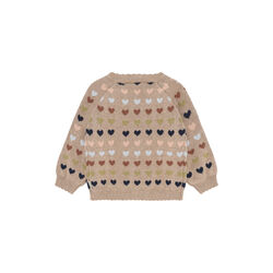 Hccilja Winter Heart Cardigan, biscuit, Hust & Claire