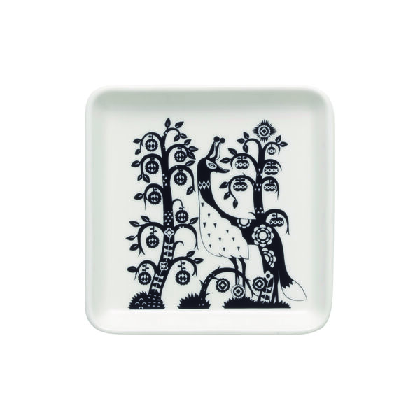 Taika plate square, black, Iittala