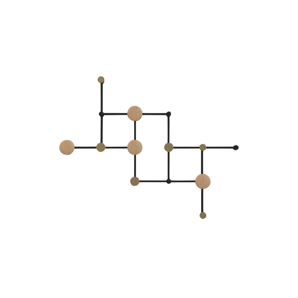 X•TEND Wall Rack, black/oak, LoCa