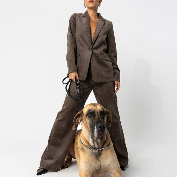 Cord-Anzughose – Passform Petra, dove grey, Coster Copenhagen