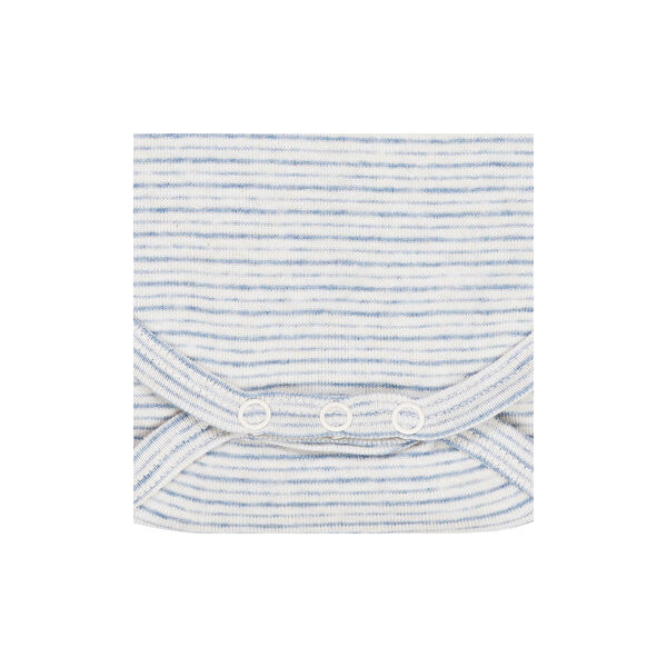 Gestreifter Langarm-Body, lt. blue stripe, Copenhagen Colors Organics