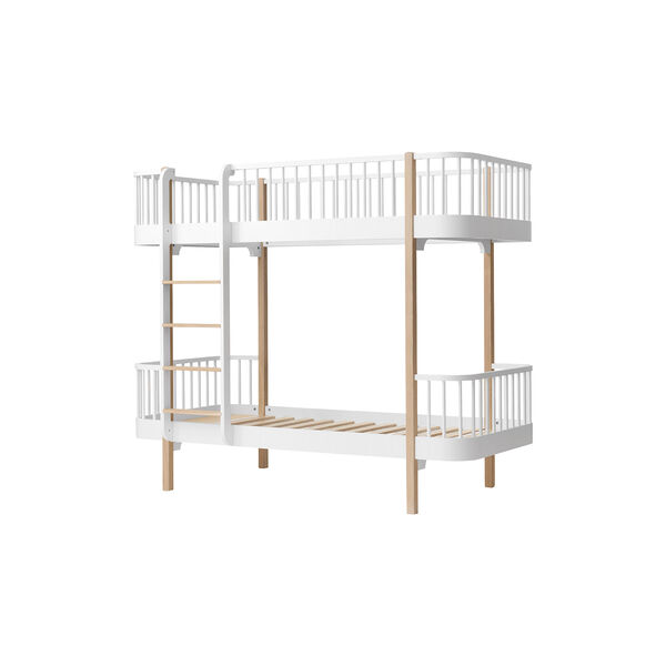 Wood Original Bunk Bed 90x200 cm, white/oak, Oliver Furniture