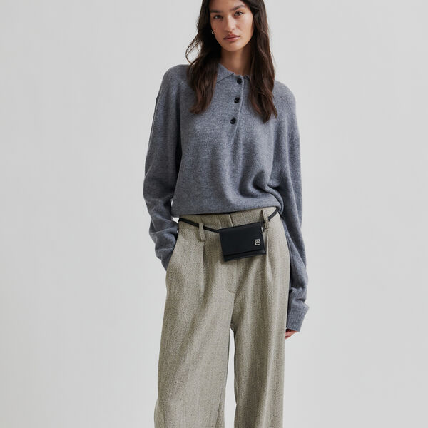 Vilena Knit LS, grey melange, Second Female