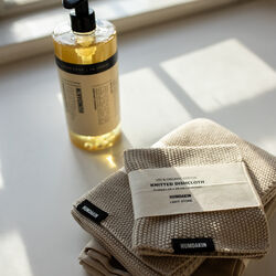 Gestricktes Geschirrtuch, hellgrau, Humdakin