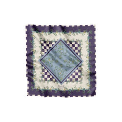 Purple Flower Dot Checker scarf, Flora Danica Denmark