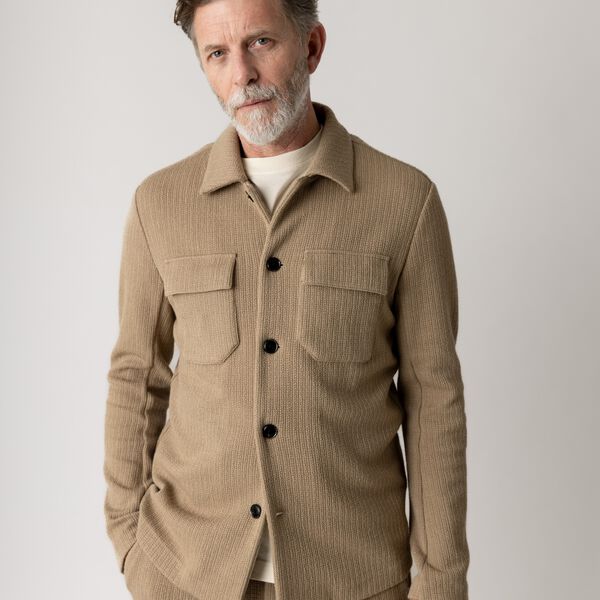 MMGAustin Knit Overshirt, dune, MOS MOSH Gallery