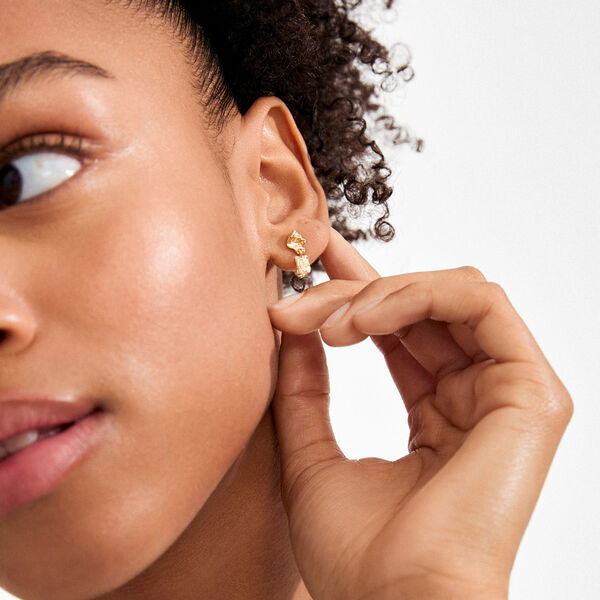 AMI ohrringe, vergoldet, Pilgrim