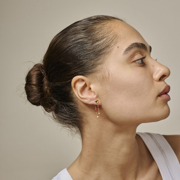 Lola Herz-Ohrringe, rosie, ENAMEL Copenhagen