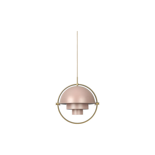 Multi-Lite Pendelleuchte, Rose Dust halbmatt/Messing, GUBI
