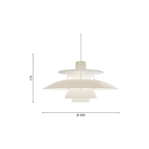 PH 5 320 Opal Pendant, opal beige, Louis Poulsen