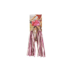 Fahrrad-Lenkerfransen und Perlen, pink glitter, Konges Sløjd