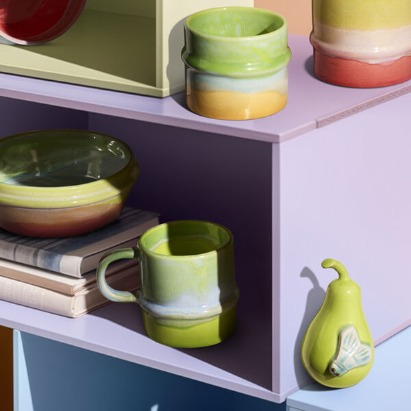 Poppery Birne mit Nachtfalterfigur, apfelgr&uuml;n/mint, K&auml;hler