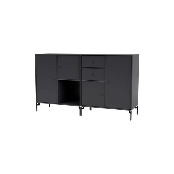 COUPLE Sideboard with Chrome Legs, 04 anthracite, Montana Furniture