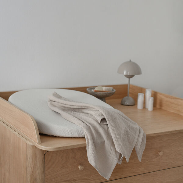 Calm Wickelauflagenbezug, light stone, We Are Bitte