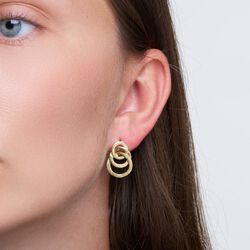 Karla trio earrings, gold plated, Pure by Nat