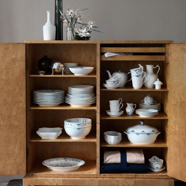 Musselmalet Halbspitze Platte 36,5 cm, Royal Copenhagen