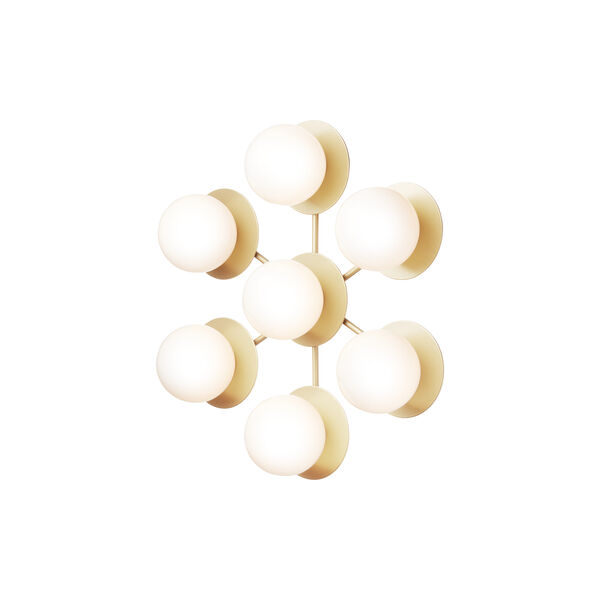 Liila 7 Star Wall Lamp, nordic gold/opal, Nuura