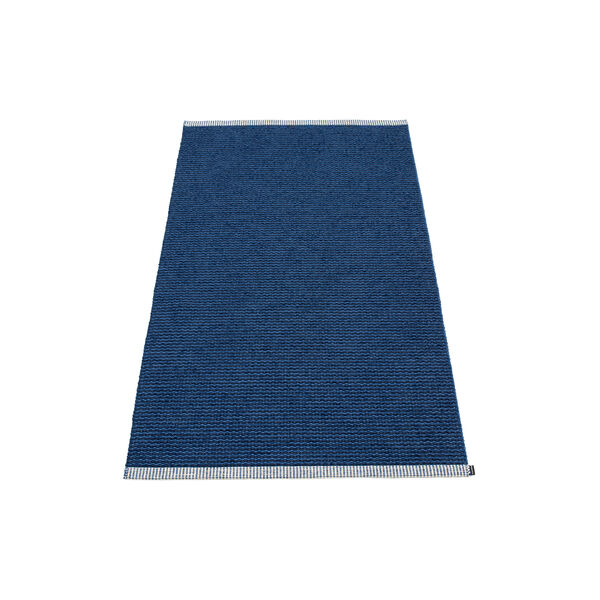 Mono Plastic Rug, dark blue/denim, Pappelina