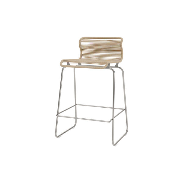 Panton One Kitchen Bar Stool, paper nature/steel, Montana Furniture