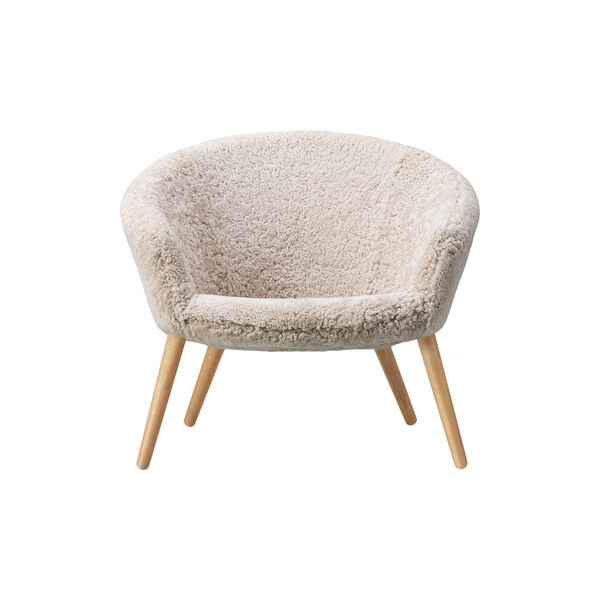 Ditzel Lounge-Stuhl, weiß/geölte Eiche Ditzel Lounge-Stuhl, weiß/geölte Eiche, Fredericia Furniture