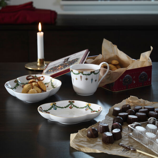 Star Fluted Christmas Tasse mit hohem Henkel, Royal Copenhagen