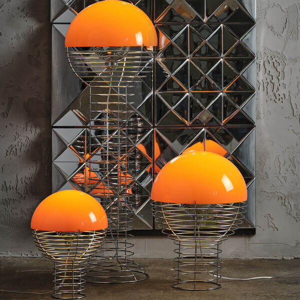 Wire Stehleuchte, orange, Verpan